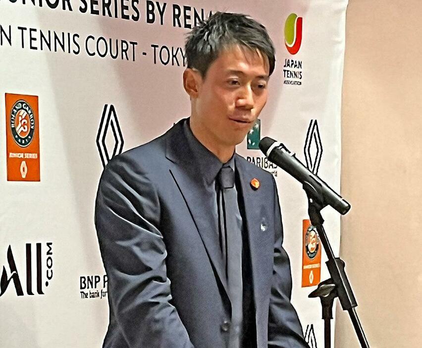 オープニング・セレモニーに登場した錦織圭[画像/tennis365.net]