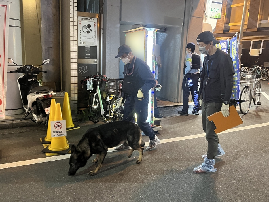 強盗事件があった現場周辺（広島市中区、画像の一部を修整しています）