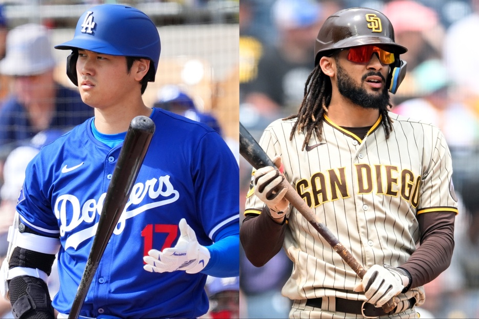 大谷とタティスJr.というスターの競演は楽しみだ(C)Getty Images