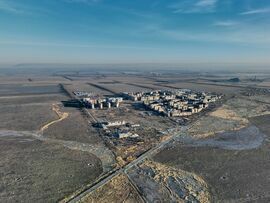 An aerial view of Vuhledar on Dec. 14, 2023. Photographer: Libkos/Getty Images Europe