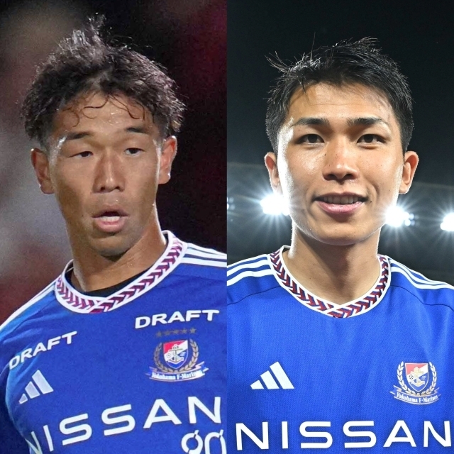 小野に称賛された喜田（左）と西村（右）。(C)SOCCER DIGEST