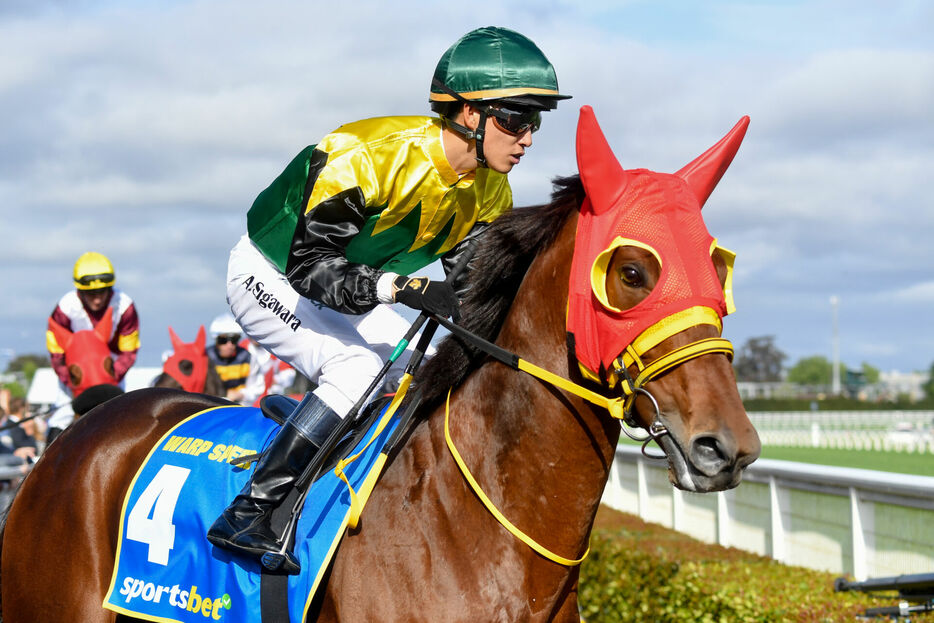 コーフィールドC・ワープスピードと菅原明良騎手（Photo by Pat Scala/Racing Photos）