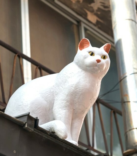 いまも「谷中ぎんざ」のあちこちに猫オブジェはあるが　photo by istock