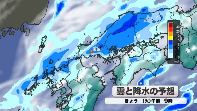 雲と降水の予想