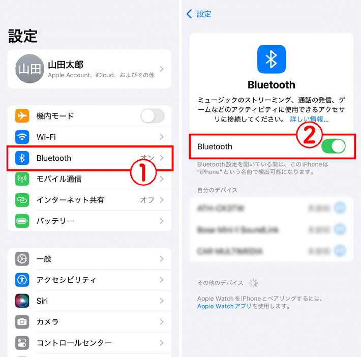 【例】Bluetoothの場合