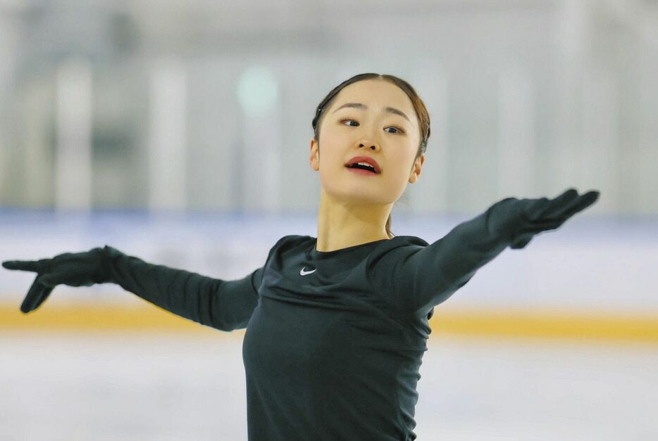 練習を公開した島田麻央