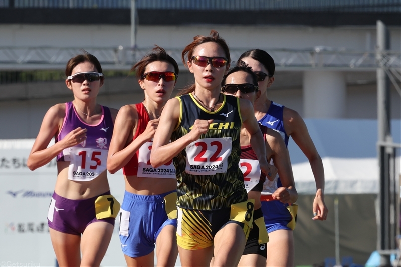 24年佐賀国スポ成年女子5000mで優勝した山本有真（愛知・積水化学）