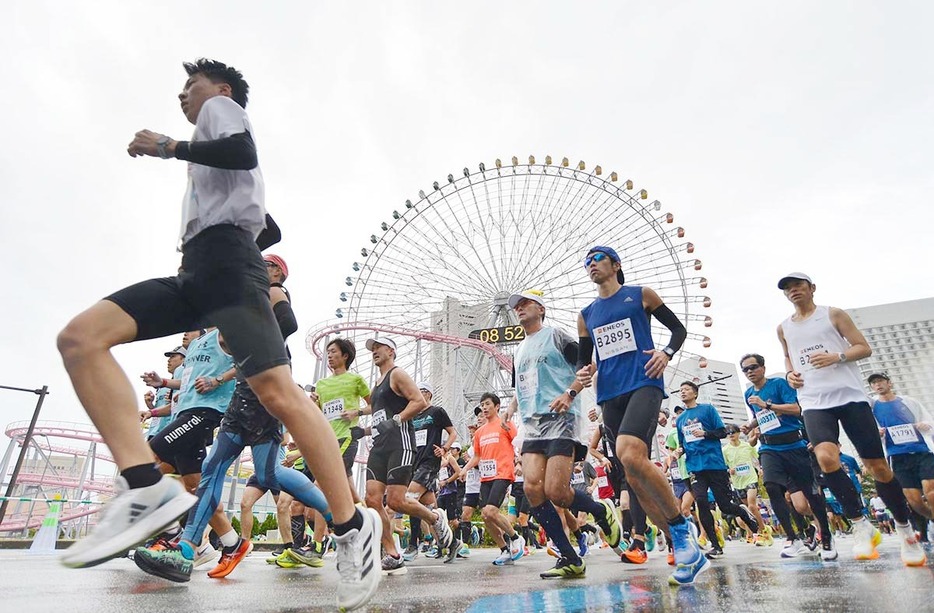 昨年の横浜マラソンの様子