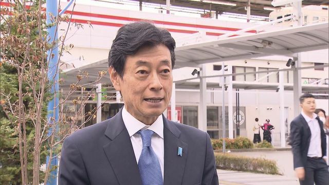 西村康稔氏（28日午前7時ごろ 兵庫県明石市）