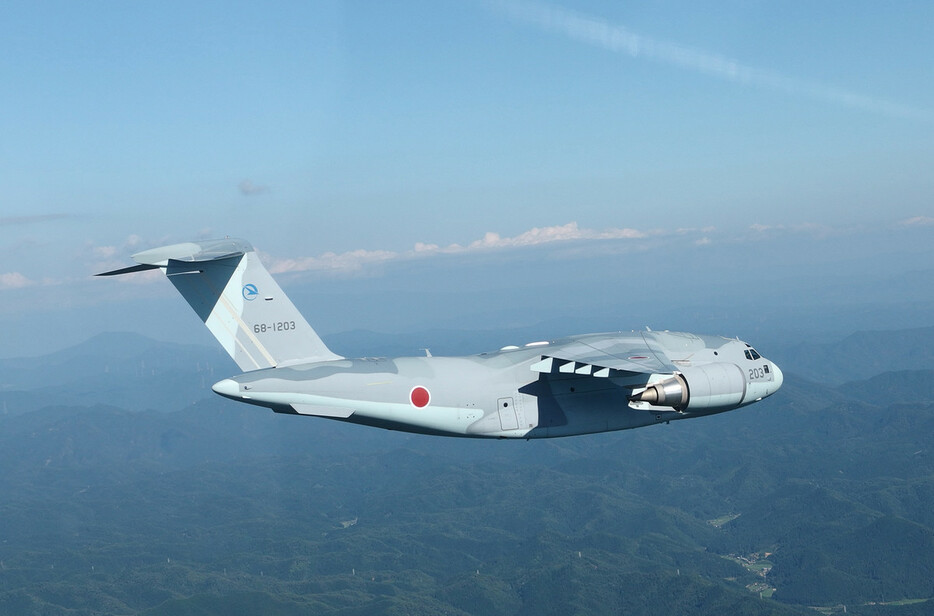 航空自衛隊のＣ２輸送機（航空自衛隊提供）