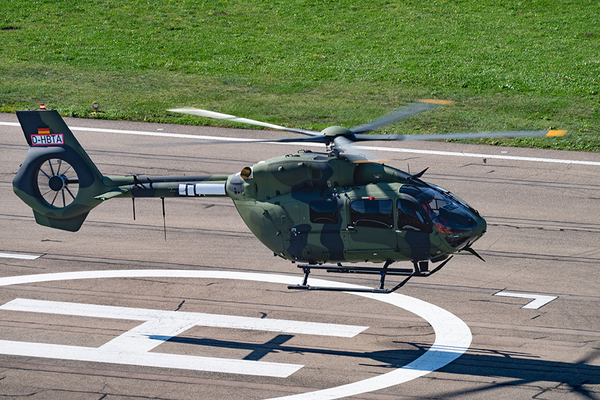 今回エアバスの工場で初飛行を行ったドイツ軍向けH145M（画像：エアバスヘリコプターズ）。