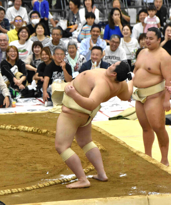 琴バウアーを披露した琴桜（カメラ・大西健太）