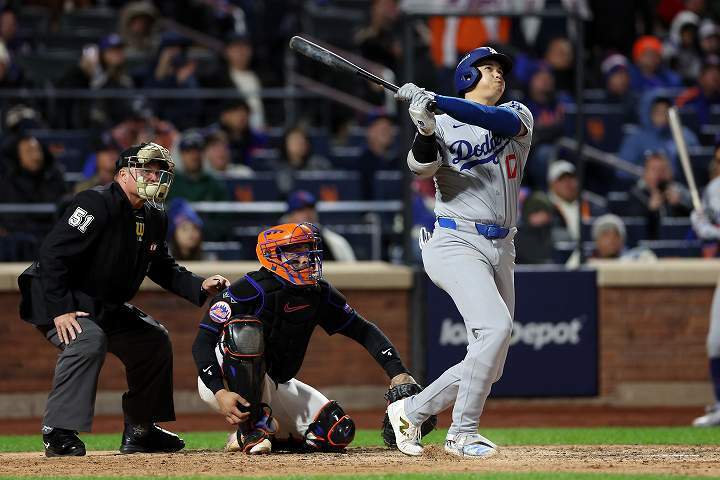 大谷が８回に特大の３ランを放った。(C) Getty Images