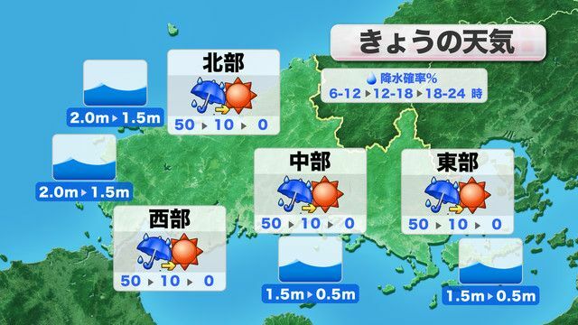 きょう23日(水)の天気