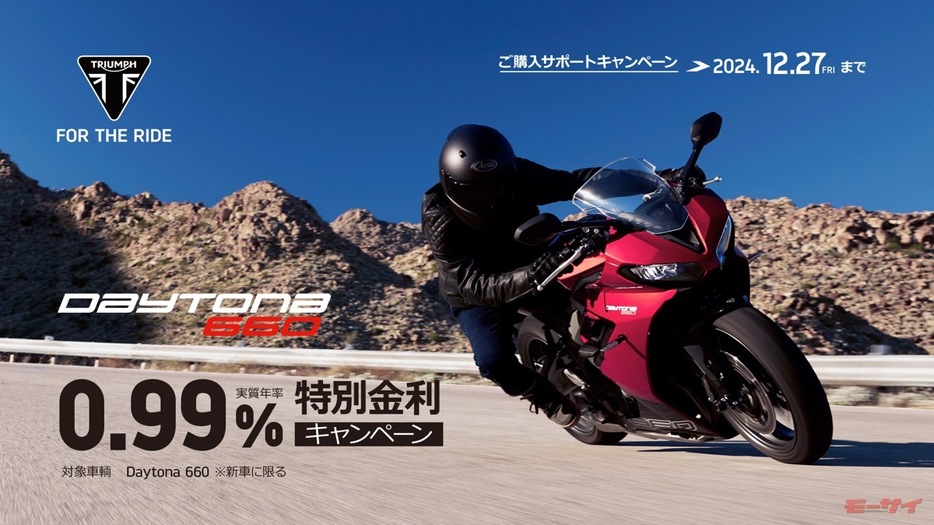 ■Daytona 660「0.99％特別金利キャンペーン」