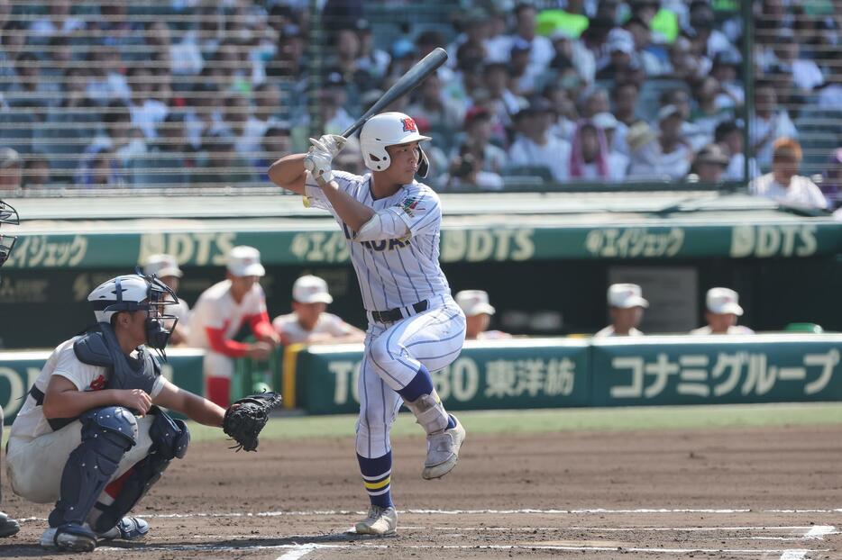 智辯学園戦での箱山遥人（健大高崎）