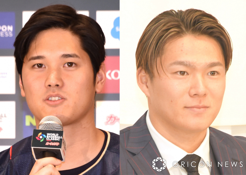 （左から）大谷翔平、山本由伸 （C）ORICON NewS inc.