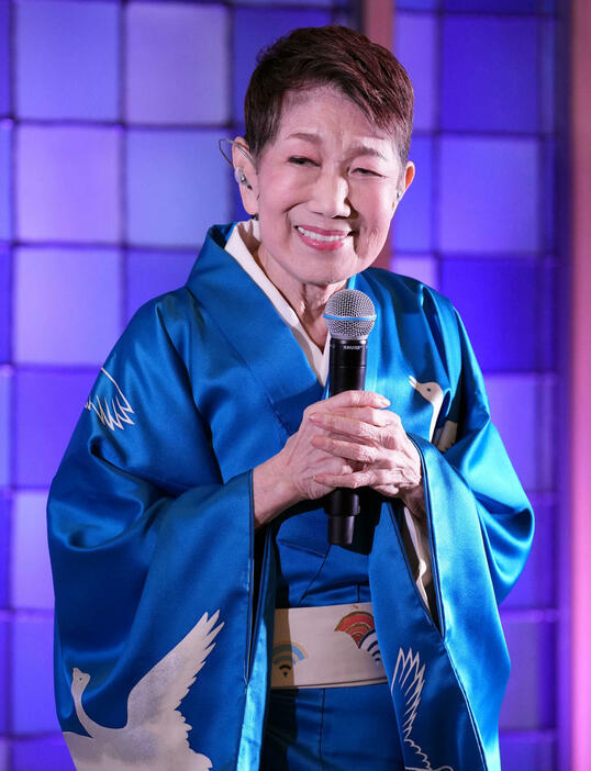 イベントで笑顔を見せる水前寺清子（撮影・たえ見朱実）