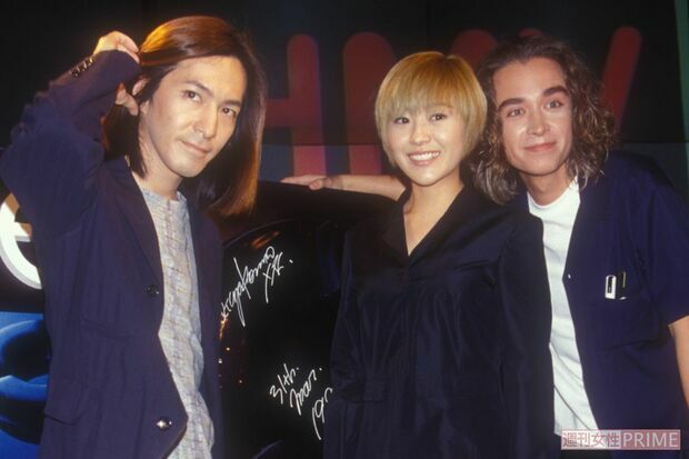 globeの3人（左から）小室哲哉、KEIKO、マーク・パンサー