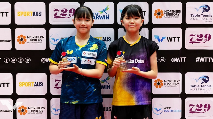 写真：U15女子シングルス表彰式/提供：WTT