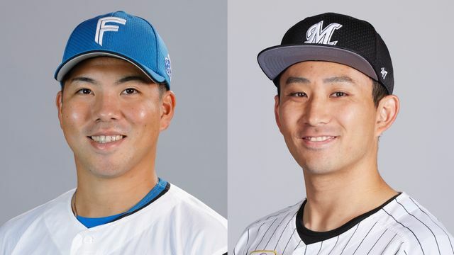 日本ハム・金村尚真投手(左)、ロッテ・小島和哉投手(右)