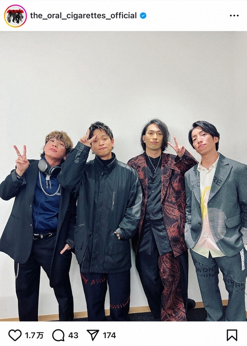 「THE ORAL CIGARETTES」（＠the_oral_cigarettes_official）のインスタグラムから