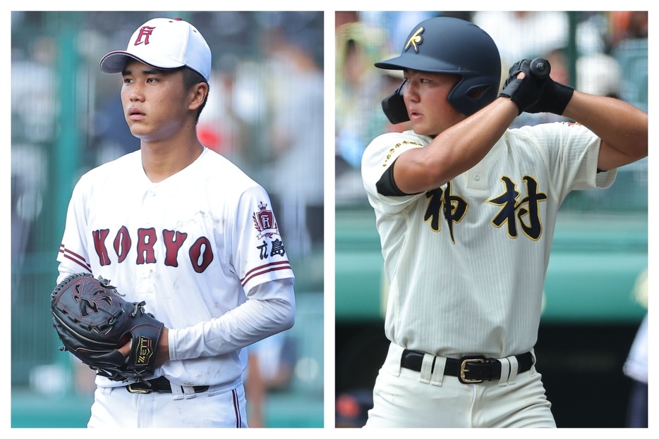 高尾(左)、正林(右)とも高校野球ファンにとってはおなじみ。ドラフトではどのような評価を受けるだろうか？　写真：THE DIGEST写真部