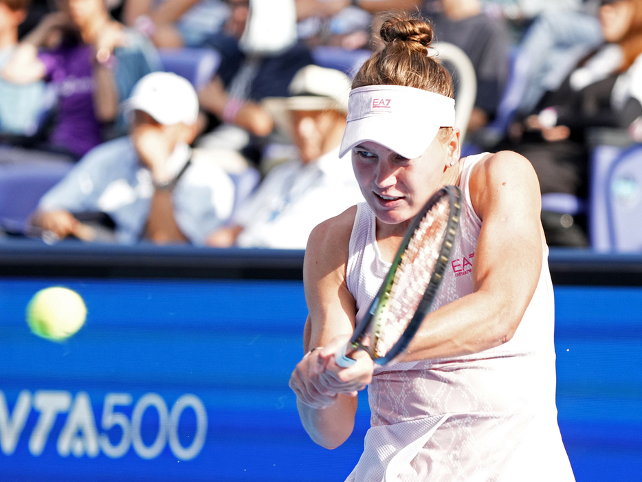 写真は2023年東レPPO（東京・有明テニスの森）でのベロニカ・クデルメトワ（ロシア）（Getty Images）