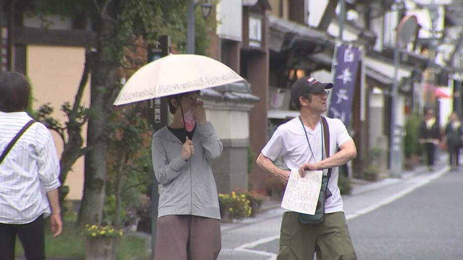 真夏日を観測した大分県日田市