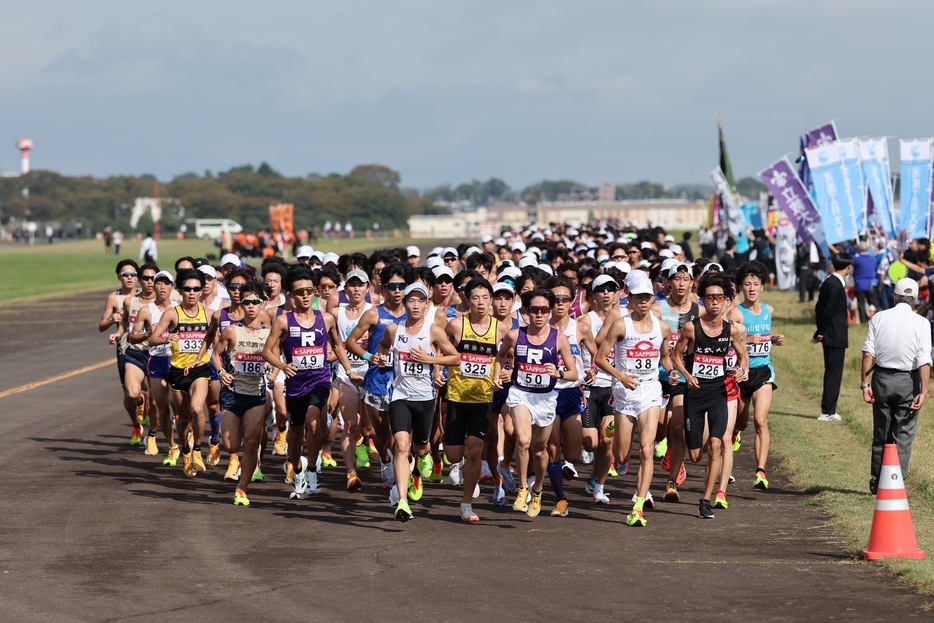 気温が上昇する中で行われた第101回箱根駅伝予選会