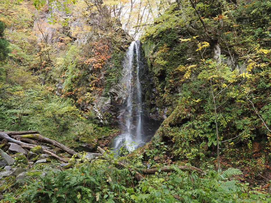 岩盤を割くように流れ落ちる大滝（写真＝斎藤政広）