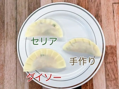 セリア・ダイソーの餃子メーカーと手作りを比較