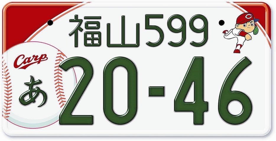 福山カープナンバーのイメージ