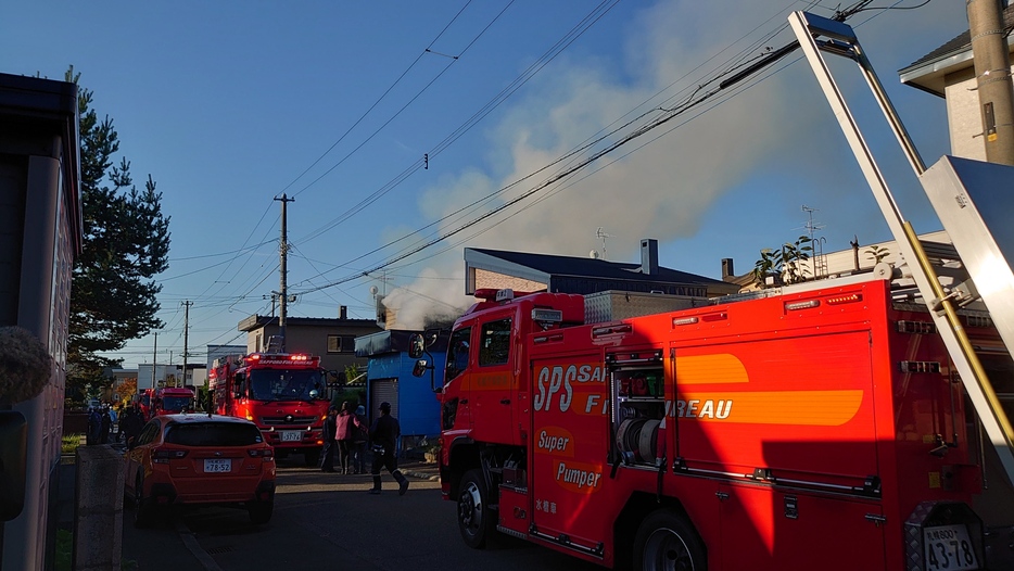 火事があった現場（札幌市厚別区）