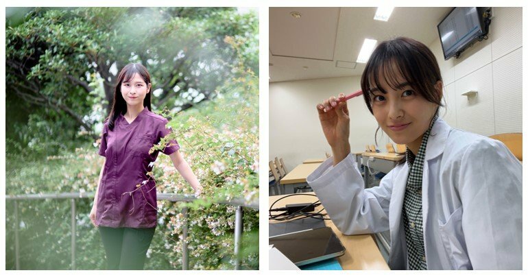 写真左＝東京大学医学部6年・河野ゆかりさん（撮影＝写真映像部・佐藤創紀）、右＝広島大学医学部6年・宇江美沙希さん（本人提供）