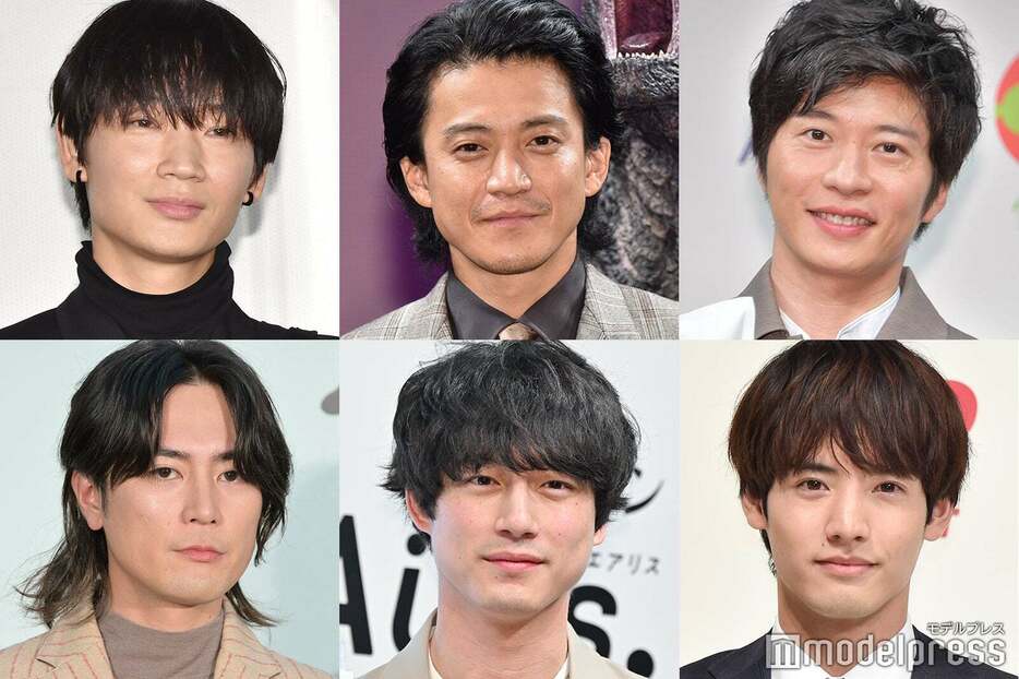 （上段左から時計回り）綾野剛、小栗旬、田中圭、赤楚衛二、坂口健太郎、間宮祥太朗