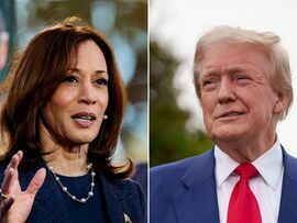 Kamala Harris, Donald Trump Photographer: Hannah Beier, Eric Thayer/Bloomberg