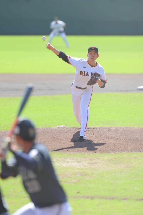 フェニックス・リーグのオリックス戦に先発した戸郷（カメラ・宮崎　亮太）