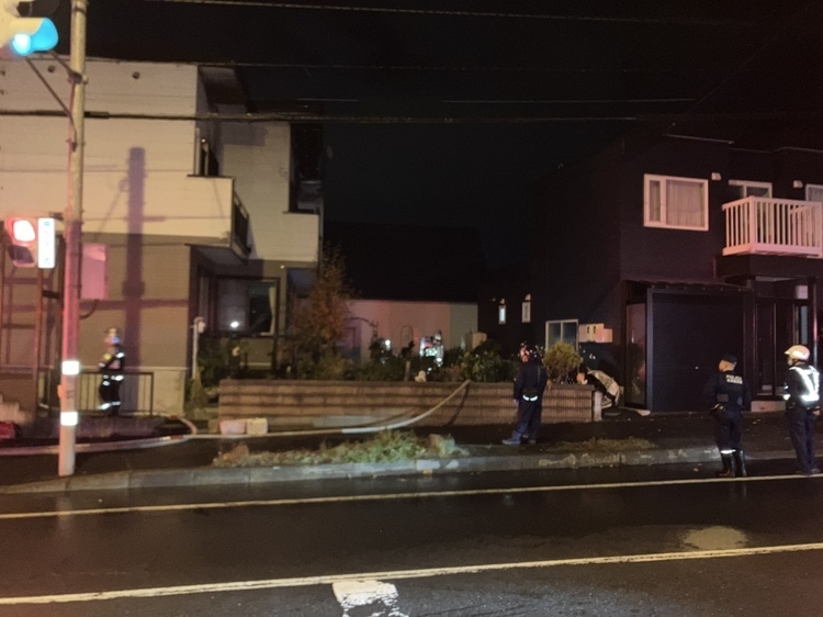 火事があった現場(札幌市南区澄川)