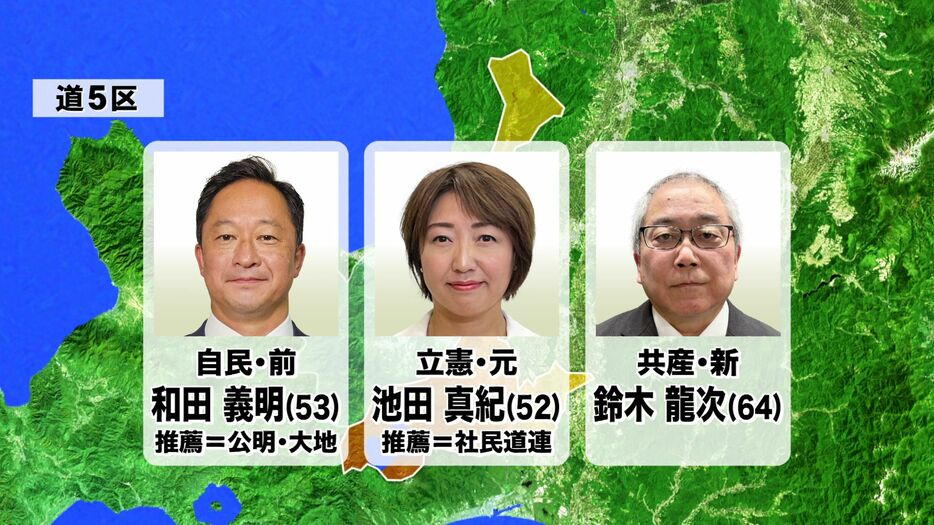 道5区に出馬する3人