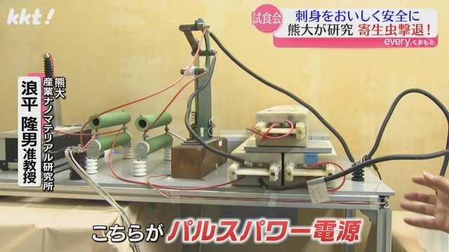 「パルスパワー」でアニサキスを感電死させる