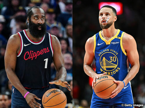 NBAドラフト同期のハーデンとカリー［写真］＝Getty Images