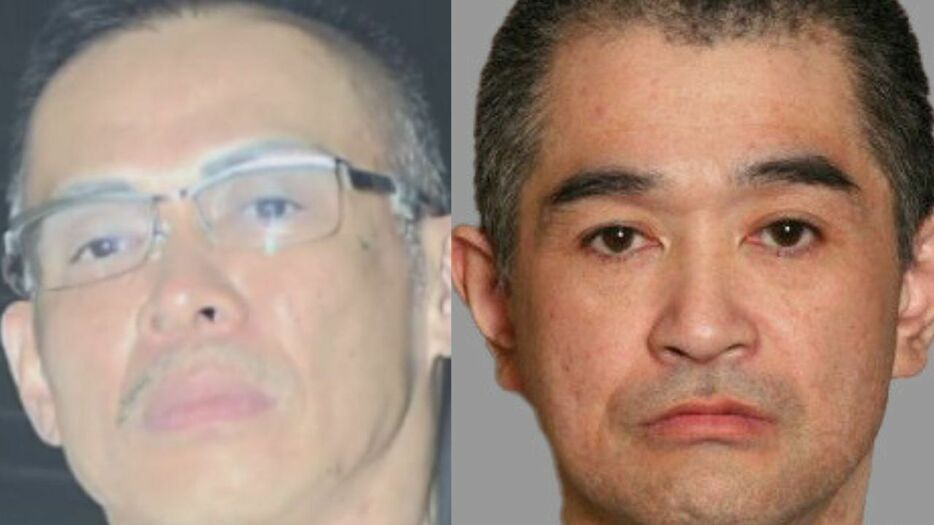 左：大西真也容疑者（52）　右：村田徹容疑者（52）※大阪府警提供