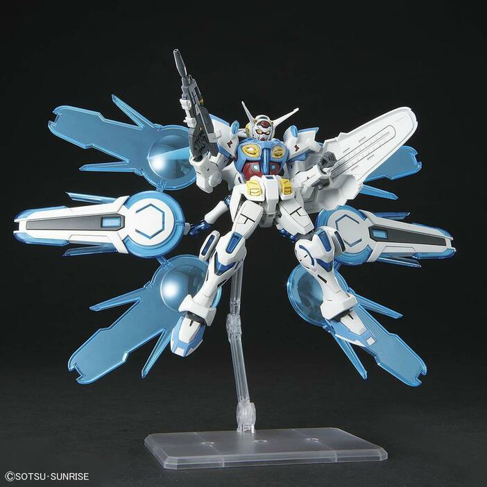 「ガンダム Gのレコンギスタ」のG-セルフ（パーフェクトパック装備型）のガンプラ「HG 1／144 ガンダムベース限定 G-セルフ（パーフェクトパック装備型）［劇場版『Gのレコンギスタ』Ver.］」（c）創通・サンライズ