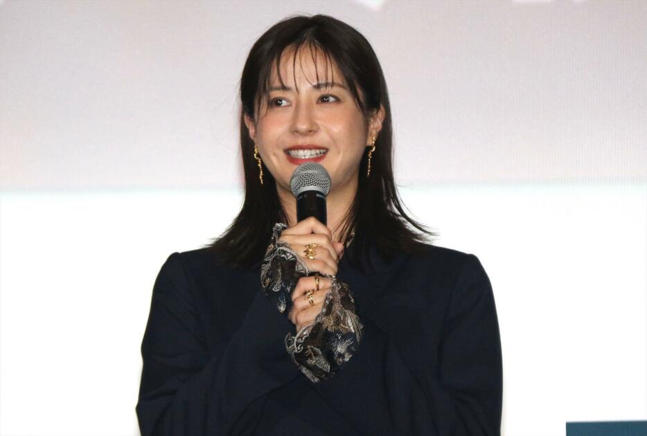 連続ドラマ「わたしの宝物」舞台あいさつに登場した松本若菜さん