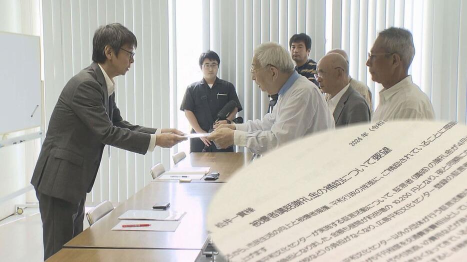 被爆証言の謝礼金補助　広島市に要望　被爆者団体など