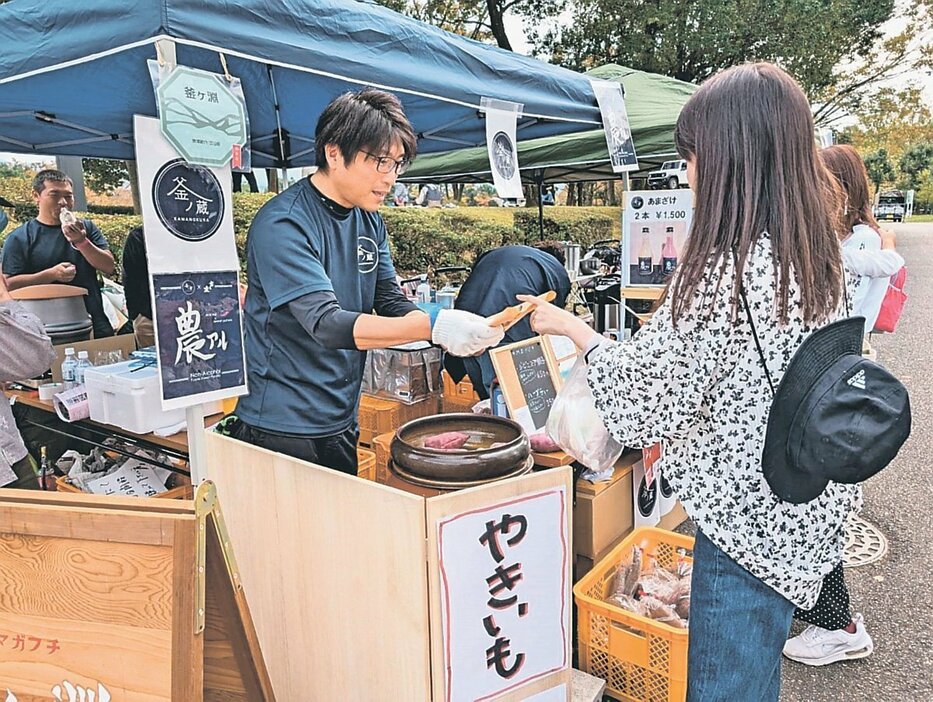 釜ケ渕地区でブースを出展し、「農アル」を初めて販売した立山Ｃｒａｆｔのイベント会場