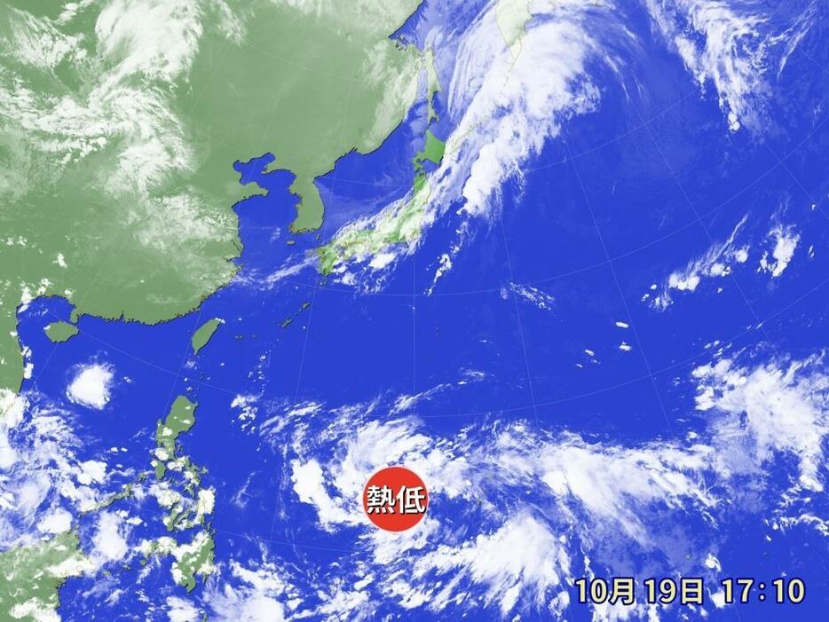 19日(土)の雲の様子