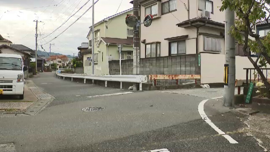 伴容疑者が電動キックボードを運転していた現場（福岡市早良区）