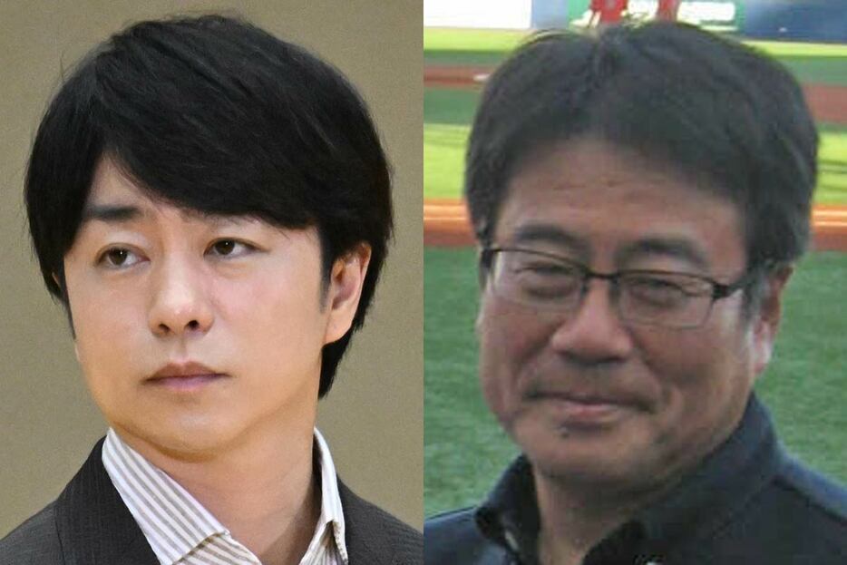 選挙特番のキャスターを務めている櫻井翔氏（左）と大越健介氏